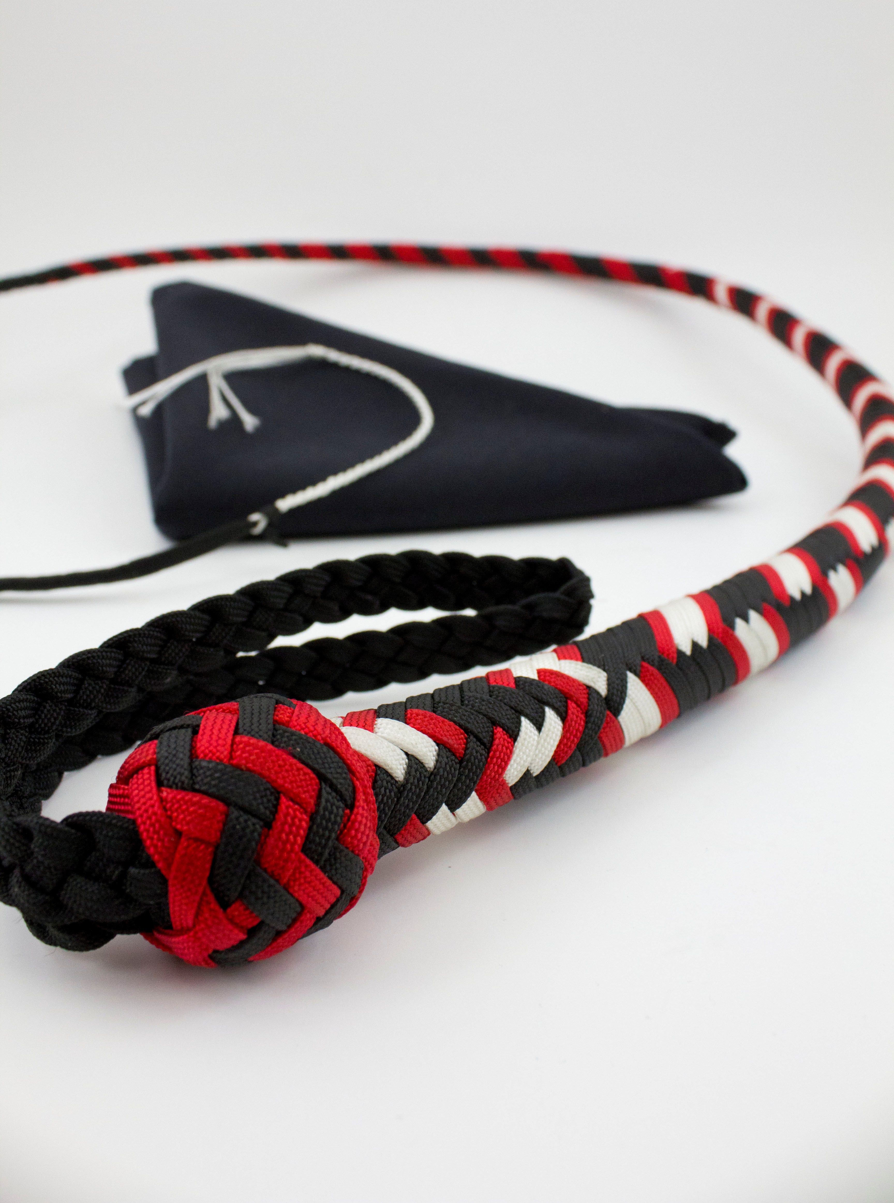 4' Imperial Red, white and Black Nylon